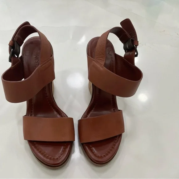 Vince wood Block Heel Sandals - Picture 5 of 15